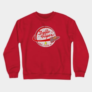 Delta Flyer Patch Distressed Crewneck Sweatshirt